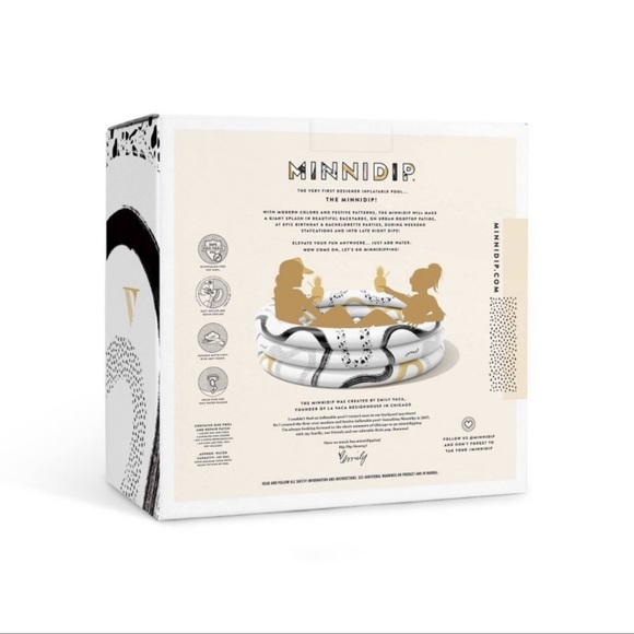 LA VACA NWT MINNIDIP gilded gold inflatable pool - Picture 6 of 6